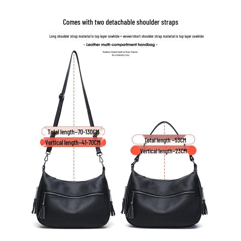 High-End Women's Genuine Leather Crossbody Bag 2025 – Large Capacity, Versatile Shoulder Bag