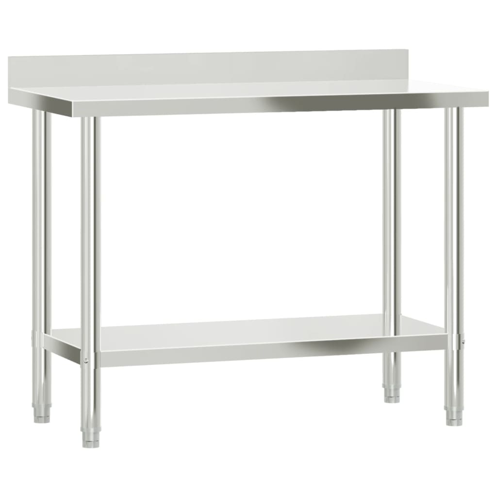 Vidaxl Kuchenny Stół Roboczy Z Półką, 110X55X120 Cm, Stal Nierdzewna
