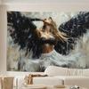 2D Modern Art Fallen Angel Tapestry Cloth Sexy Woman Decor
