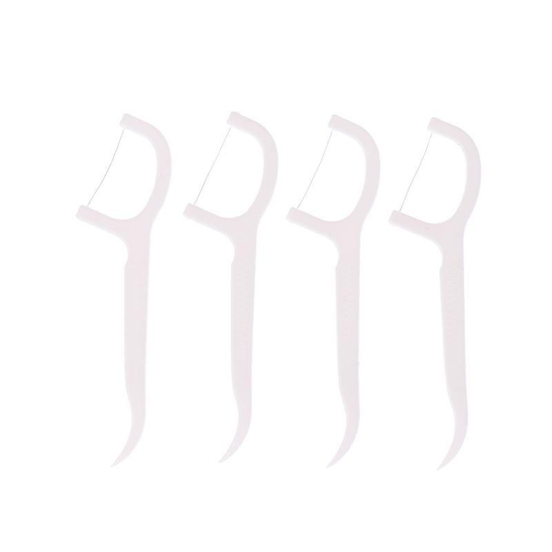 1000Pcs Dental Toothpicks Disposable Dental Floss With Handle Teeth Cleaning Tools Portable Oral Hygiene Care Supplies