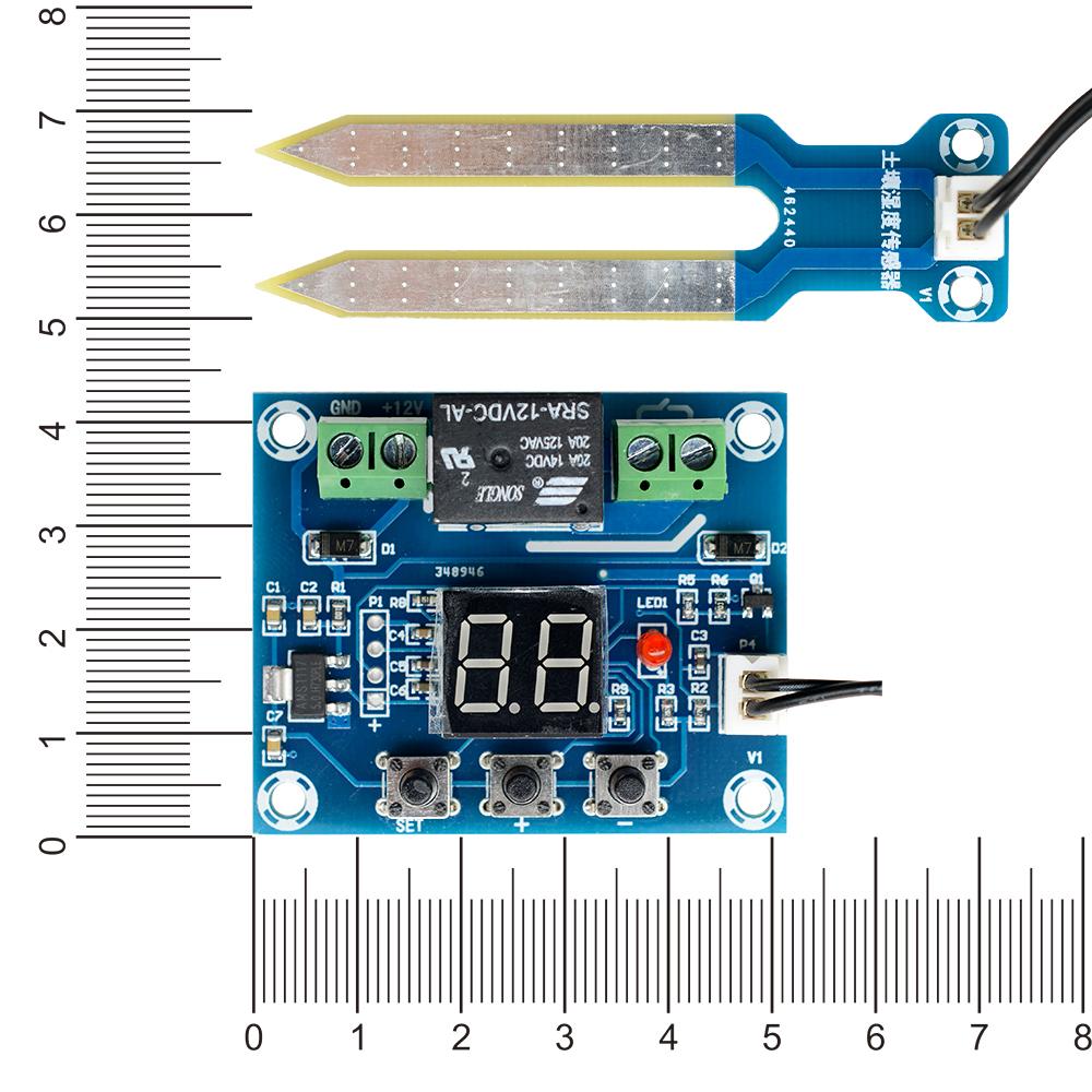 XH-M214 12V Soil Moisture Controller Irrigation System Automatic Watering Module Digital Display Screen