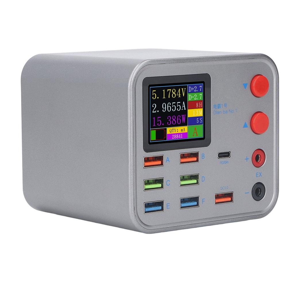 Estación de carga USB de 150 W, 8 puertos QC3.0, cargador de pared rápido con adaptador de corriente de carga inalámbrica para