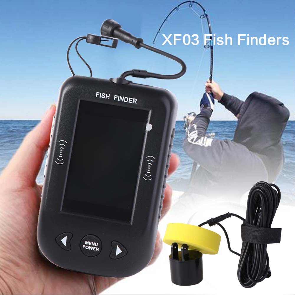LCD Display Portable Sonar Finders 45 Degrees Sonar Fish Finder XF03 Fish Finders  Fishing Lure