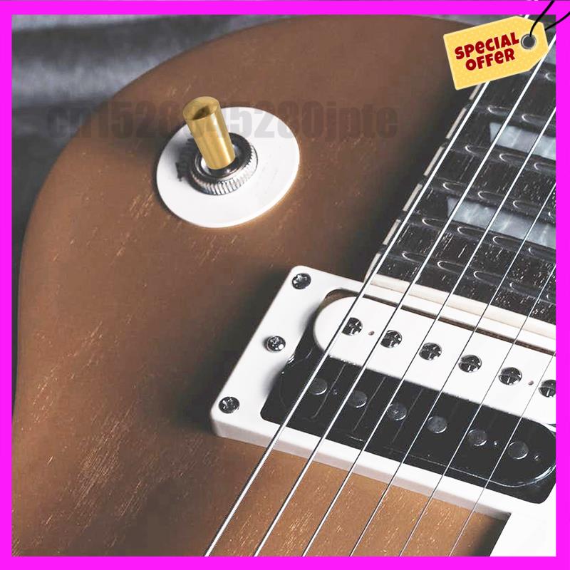 -ABUB 12Pcs Guitar Switch Tip, 3 Way Toggle Switch Knob Tip Cap Copper For Lp Epi Electric Guitar,Silver + Gun-Black + Gold
