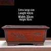 Many Gardens Red 28cm Rectangular Zisha Bonsai Pot