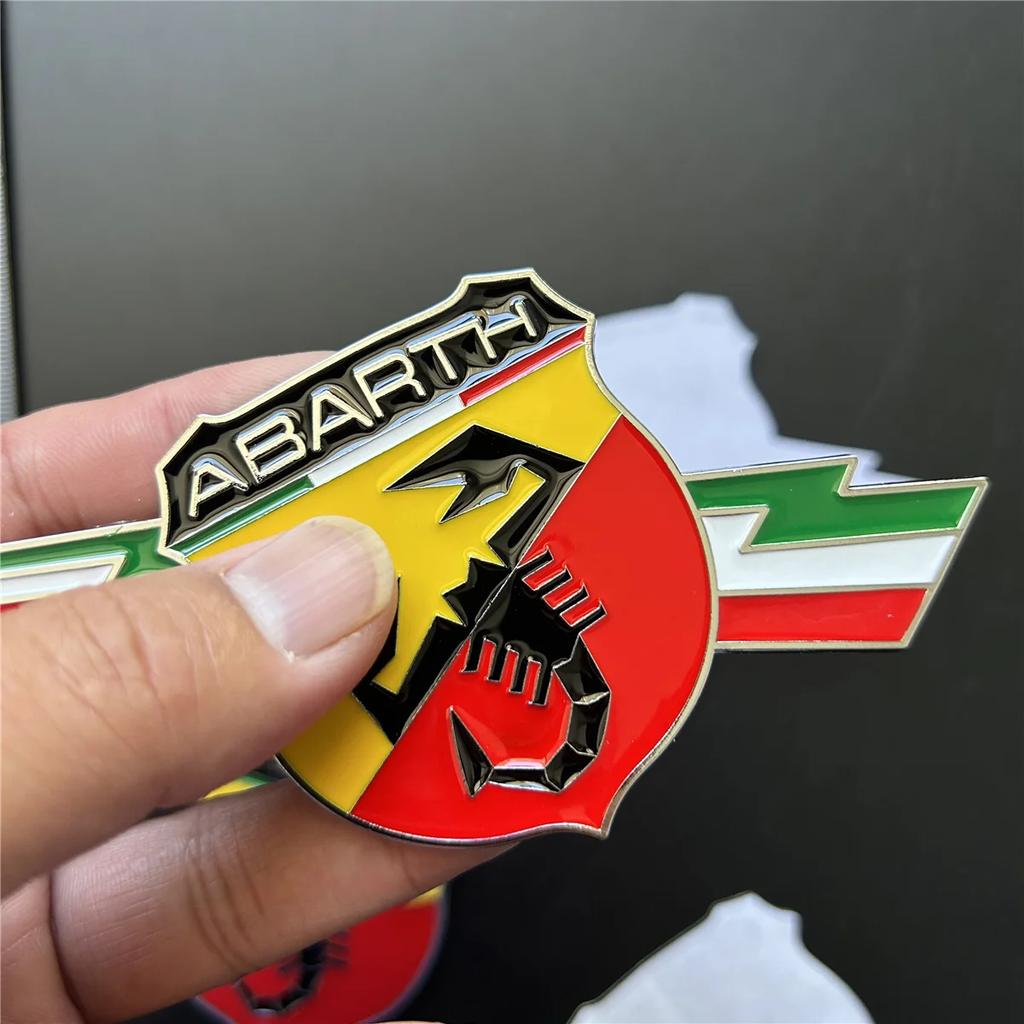 3D Autoaufkleber Emblem Auto Seitenflügel Abzeichen Kofferraum Aufkleber Für Fiat Abarth 500 124 125 595 Punto Bravo Skorpion Styling Zubehör