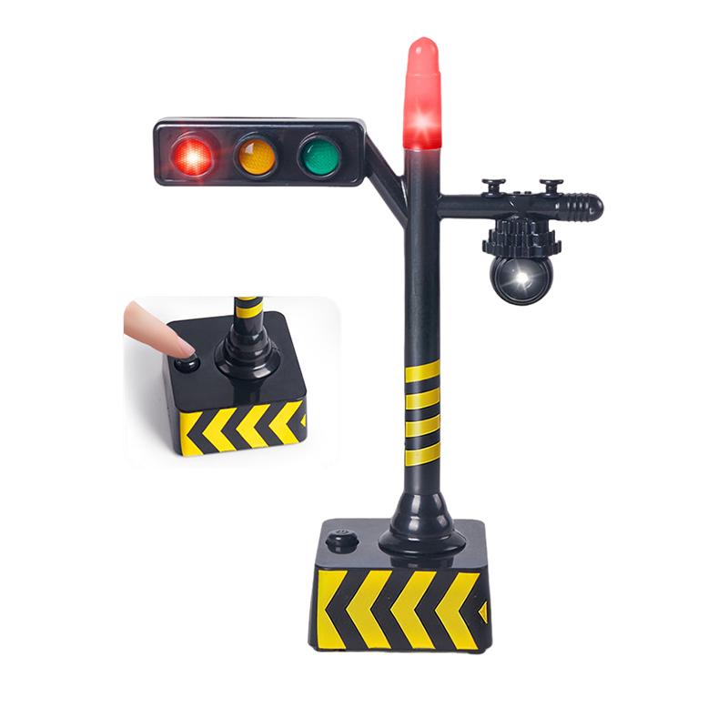 Mini Traffic Signal Light Toy Model Simulation Road Sign Scene Led Kid Traffic Safe Education Learning Toy Car Accessories