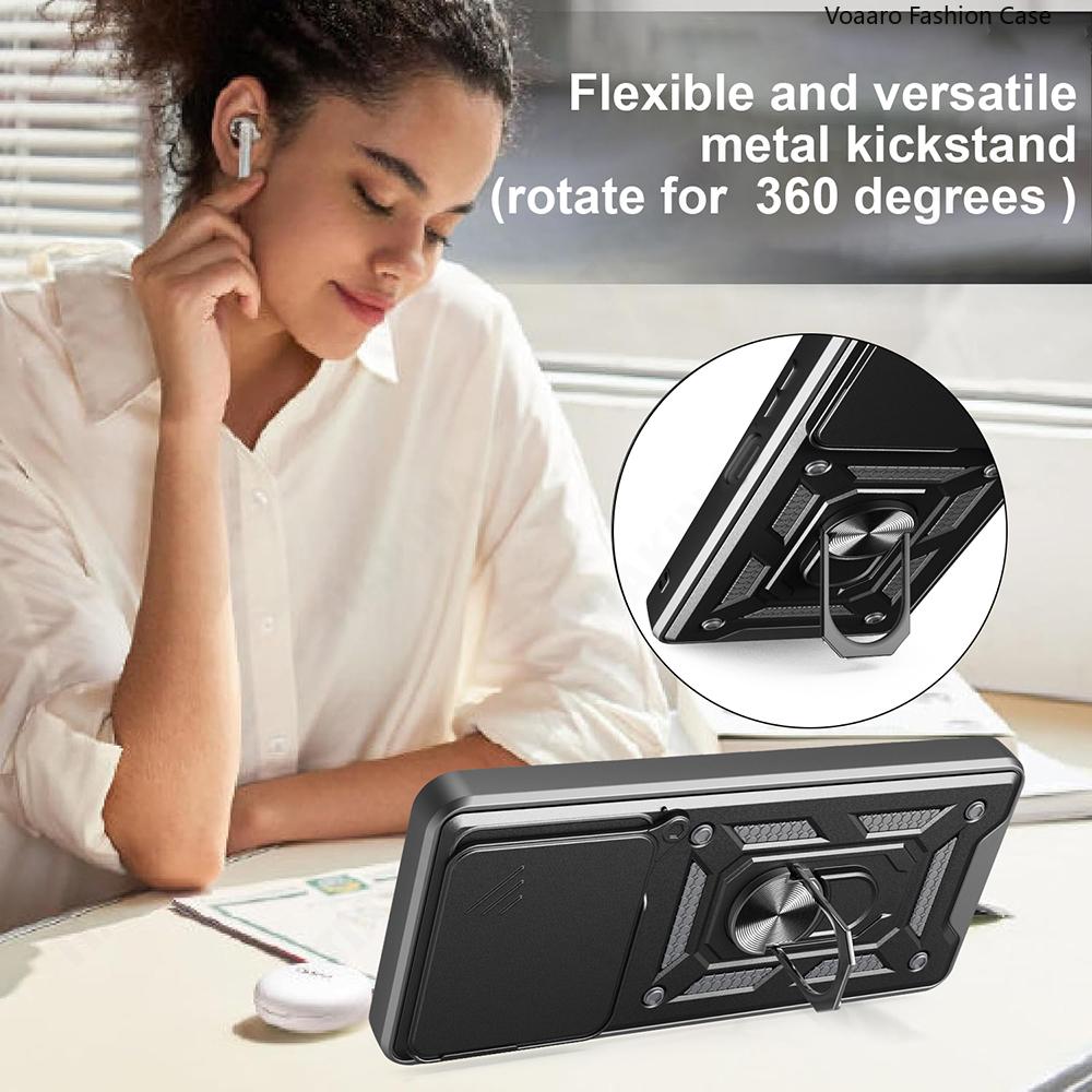 Slide Lens Funda for Infinix Note 40X 5G Case for Infinix Smart 8 Plus Hot 40i 40 Pro 4G Armor Case Magnetic Ring Stand Cover