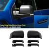 For Ford F150 2015- Raptor Car Rearview Side Mirror Wing Cap + Door Handle Cover Exterior Door Housing Shell Trim ABS