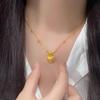 Gold Heart Bow Necklace - Gold Clavicle Chain for Valentine's Day or Qixi Gift