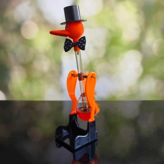 Drinking Bird Ornament with Glass Tube Kids Physics Science Learning Swing Drinking Bird Decoration STEM Educational Toy