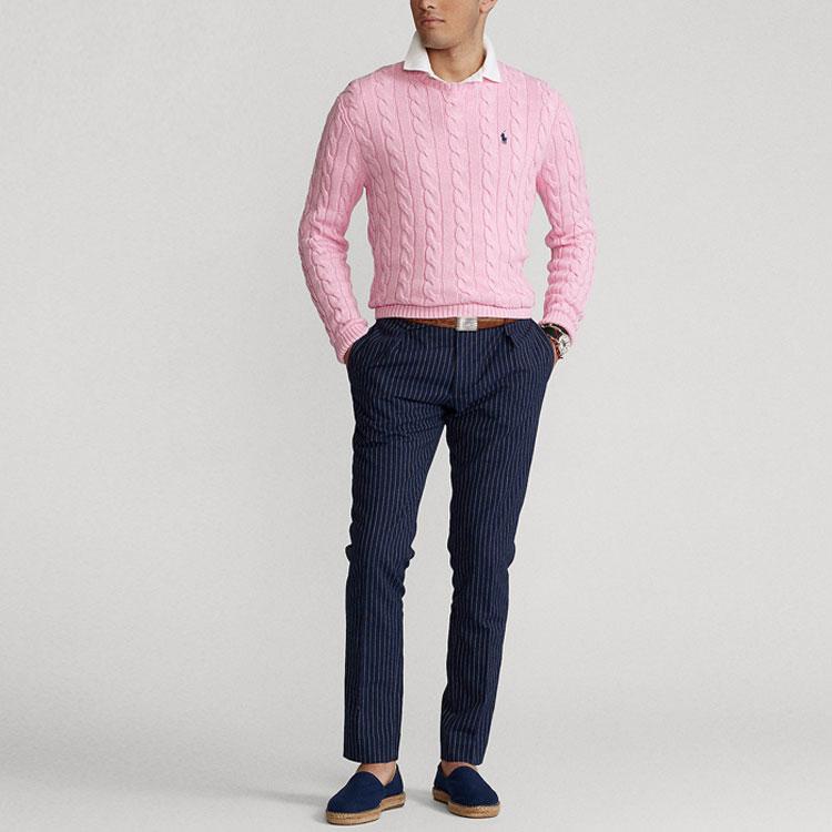 Polo Ralph Lauren cable-knit crew neck sweater MNPOSWE16820684-650