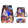 Children Cartoon Pattern Breathable Backpack Three Piece Set