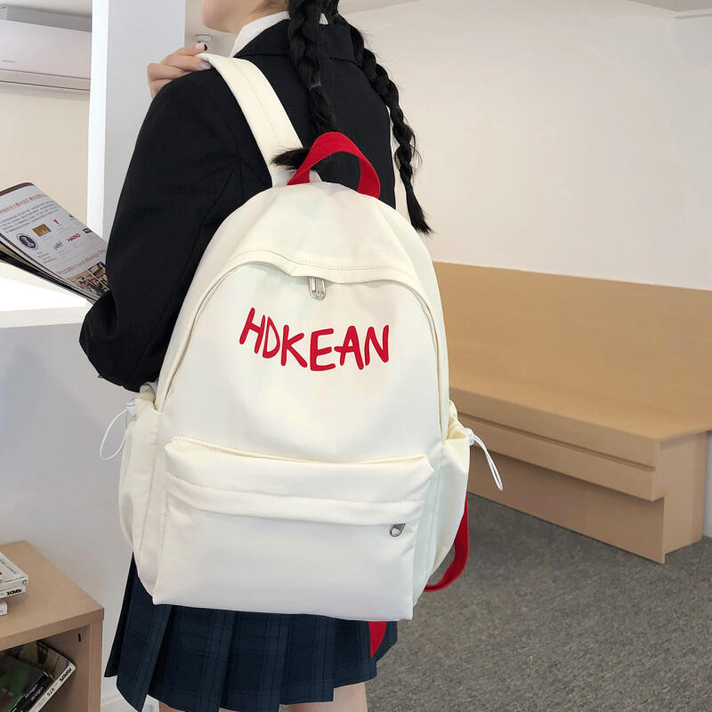 Senior High School Large Capacity Schoolbag Women's Letter Backpack