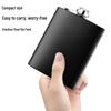 Portable Stainless Steel Leather-Covered Wine Flask for Outdoor Use