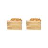 New Wide-faced Square Striped Embossed Cufflinks, Fashionable Men's French Shirt Cufflinks, Alloy.