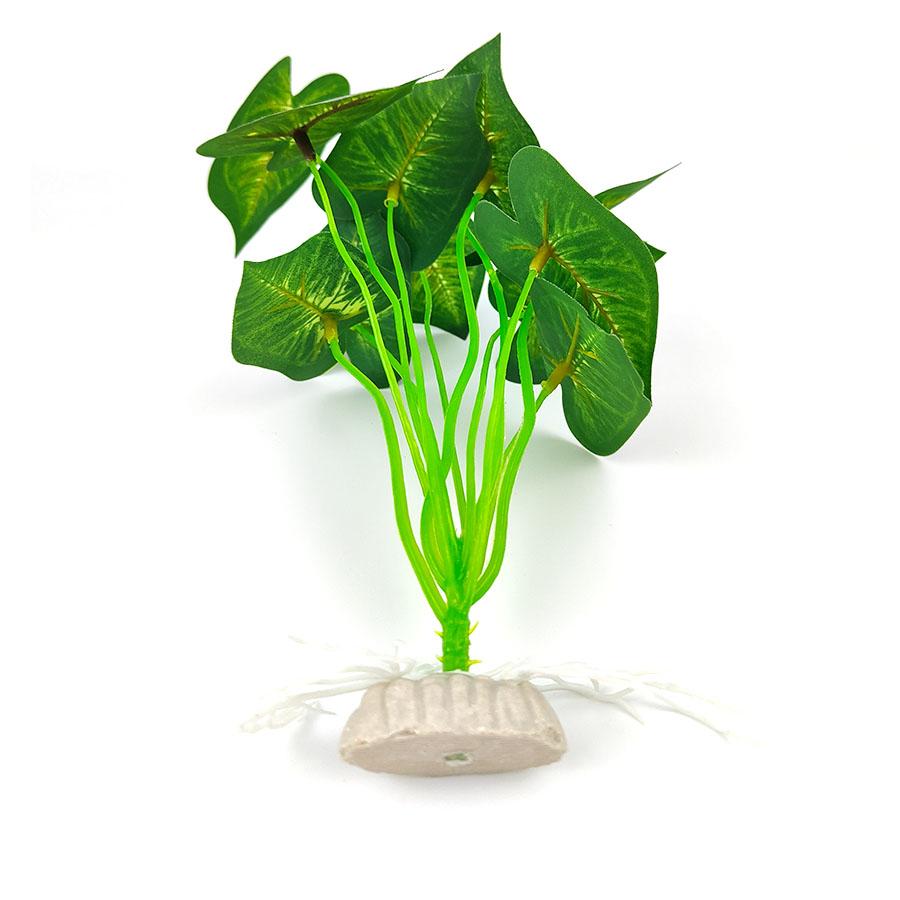 Large Green Leaf Fake Water Plants | Vibrant Plastic Aquarium Decor | Perfect for Fish Tanks, Vases & Desktop Decor – Realistic Aquatic Plants