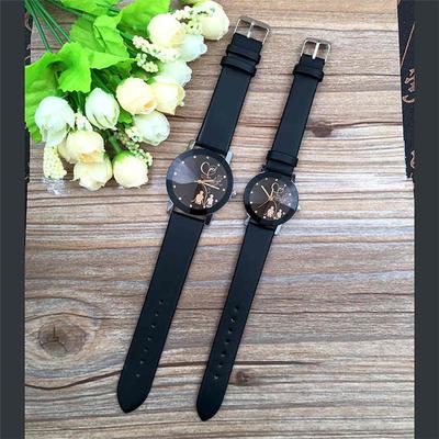 Eenvoudig Mode Romantisch Koppel Horloge Glas Band Kwarts Horloge Voor Geliefde Dames Horloges Armband Horloge