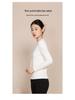 220g Women's Long-Sleeve Heavyweight White T-Shirt, Round Neck, Xinjiang Cotton