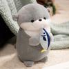 30cm Otter Plush Toy Soft Holding Fish Otter Doll Pillow Creative Otter Stuffed Animal Toy Birthday Gift For Kid Room Decor