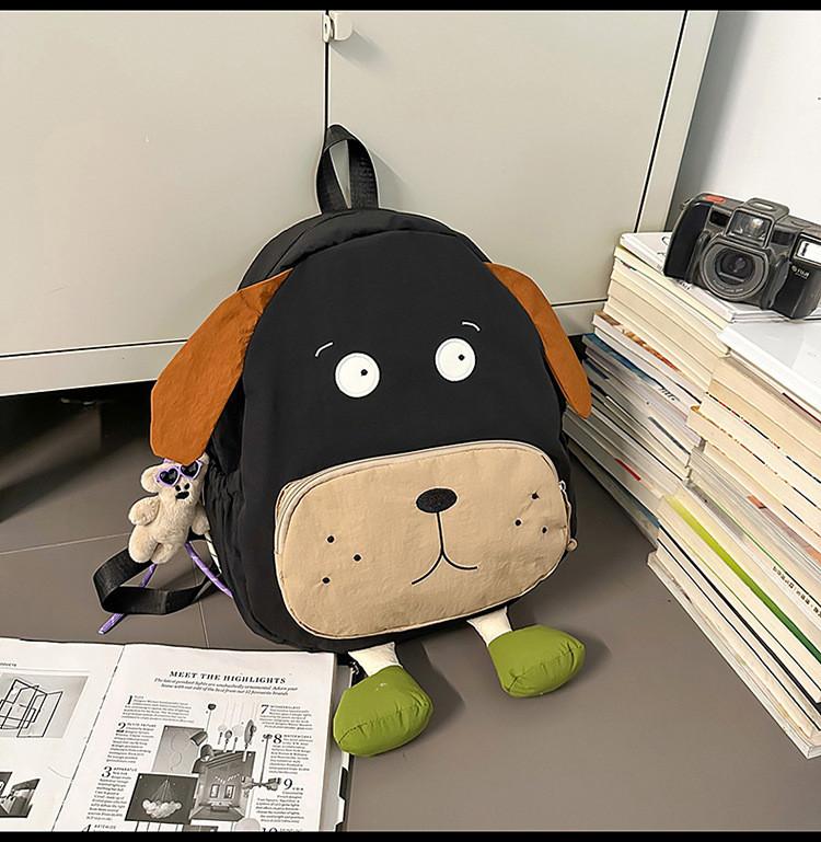 Cartoon Dog Backpack With Nylon For School Travel And Daily Use