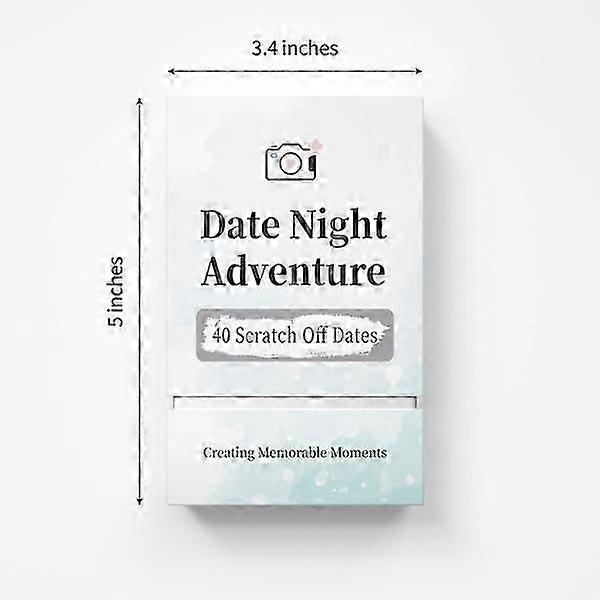 40 Date Night Ideas for Couples - Unique Scratch Off Date Night Card Game, Gifts for Boyfriend - Romantic Newlywed