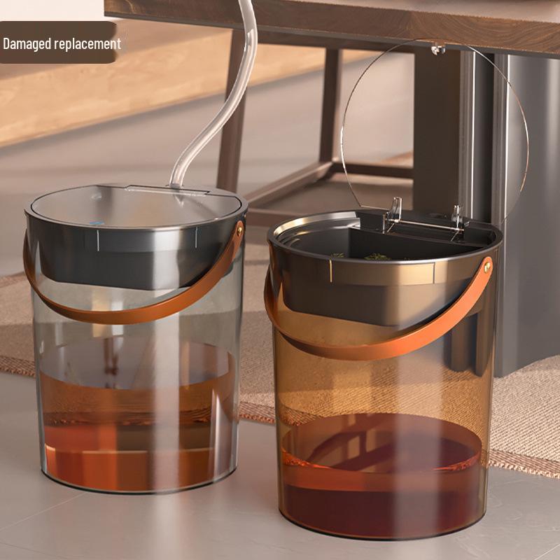 Transparent Household Tea Water Separation Bin Warm Orange [No Tea-Water Separation]