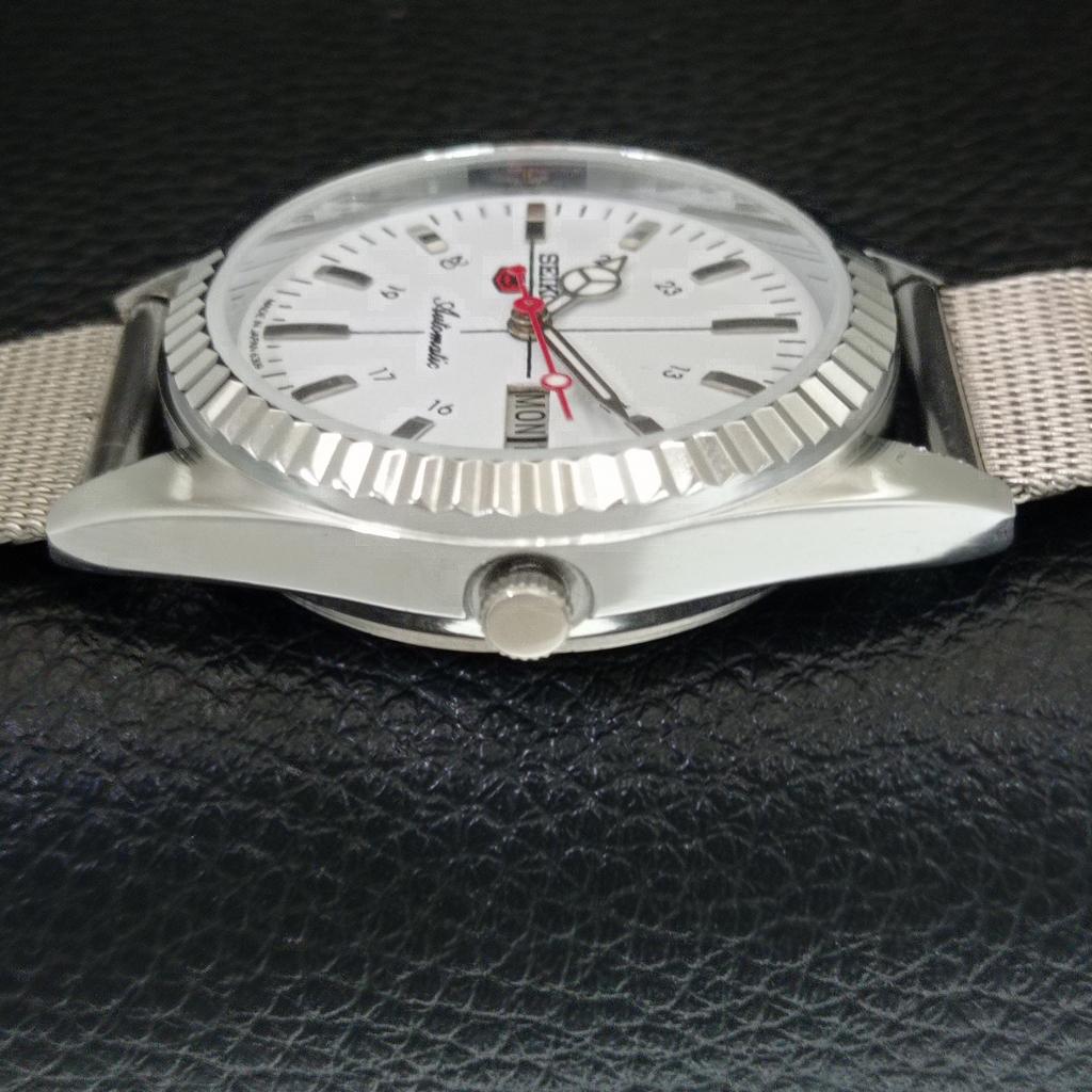AUTOMATIC VINTAGE REFURBISHED SEIKO 5 6309A JAPAN MENS WHITE WATCH A442852-1
