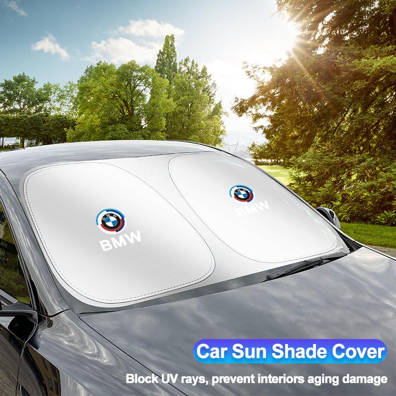 CTCE1 Car Windshield Sun Shade Cover Blocks Rays Protector Auto Interior For BMW 50th Anniversary Edition E46 E53 E93 G20 F30 E92 X5
