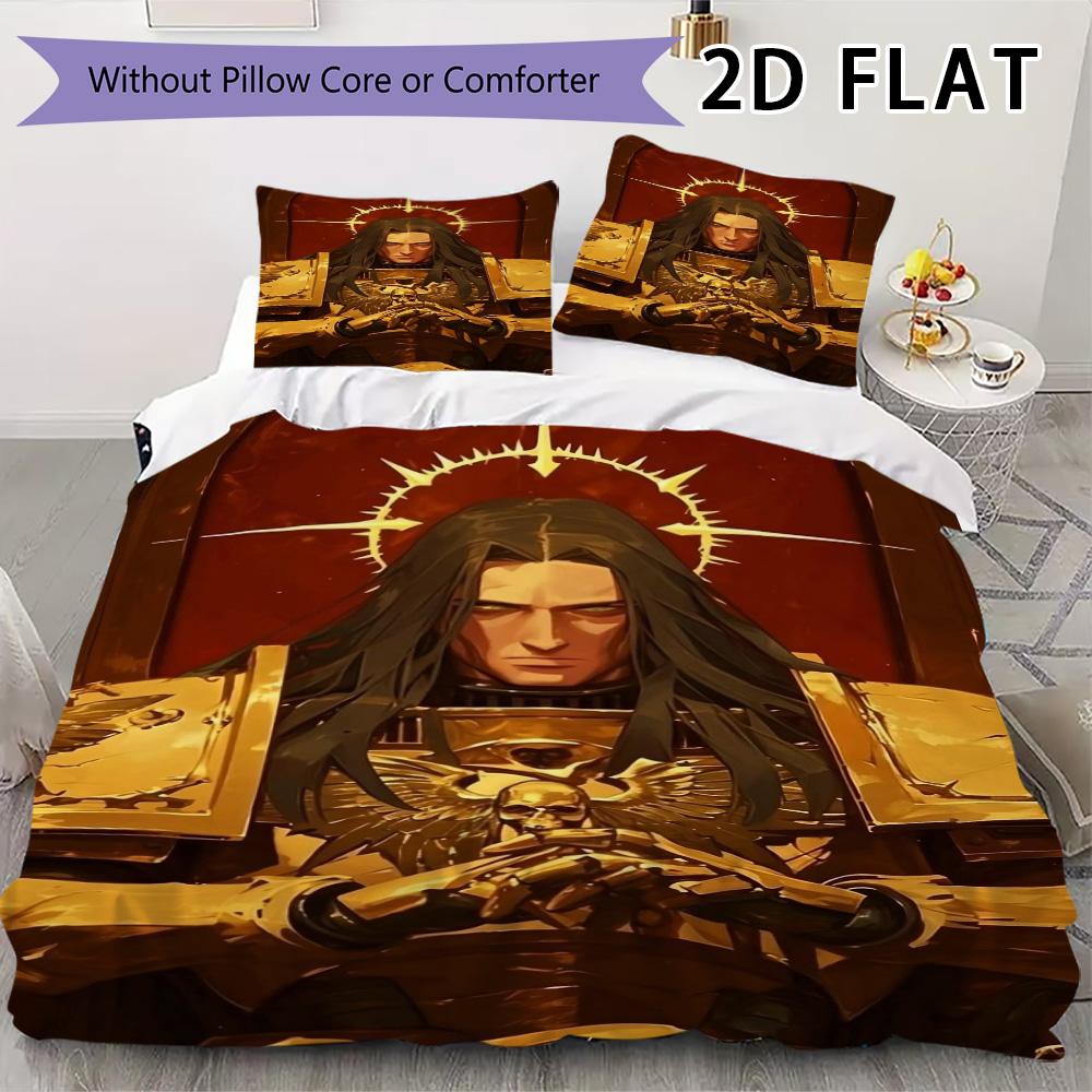 Imperium of Man Pattern Bedding uilt Set uilt Cover Pillowcase Home Decoration Birthday Gift (1 * duvet cover + 2 * pillowcase without core)