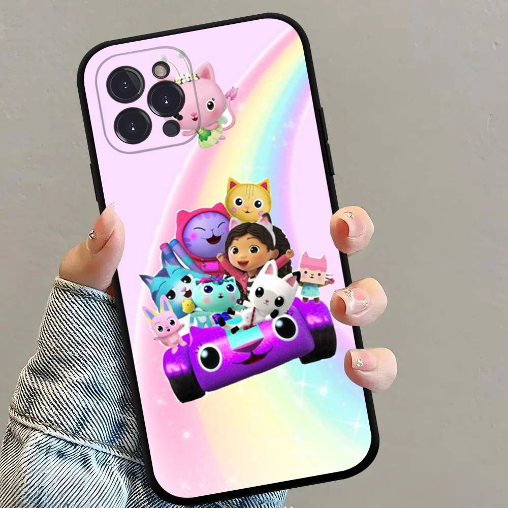 Cute G-Gabbys D-Dollhouse Black Silicone Matte Phone Case For iphone 17 Air 16 15 14 13 12 11 Pro Max Plus Back Cover TPU