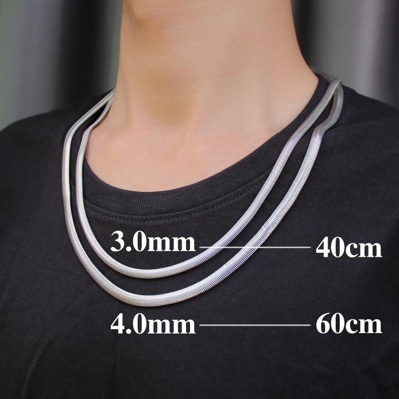 Unisex Snake Chain Women Necklace Choker Stainless Steel Clavicle Rose Gold Color Chain Necklace For Women Jewelry