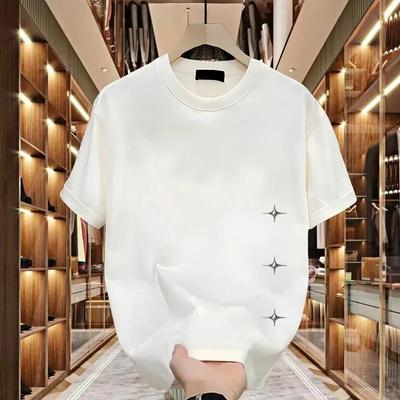 Camiseta de Algodão para Casais Manga Curta Preto Branco Tops Respirável Confortável Macio Casual Esportivo