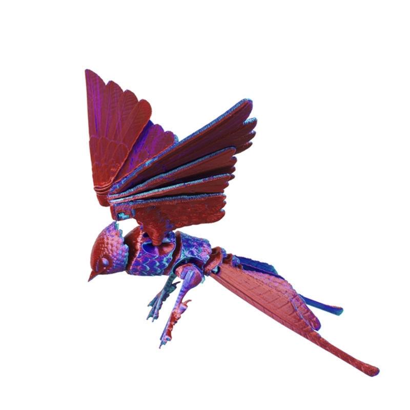 3D Printed Swallow Flexible Joint Articulated Fidgety Toy Swallow Figurines Exquisite Pet Toy Desktop Pet Ornament Gift