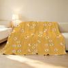 Flannel Daisy Print Throw Blanket Soft, Machine Washable, Lightweight for Home, Office Napping, Warm for Christmas & Halloween