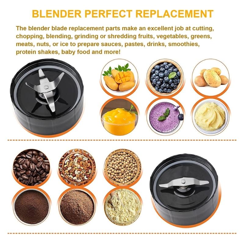 Blender Blade Mixer Blade Set Blender Replacement Parts Sealing Gaskets for Magic 250W MB1001/MB1001B/MBR-1701 Blender