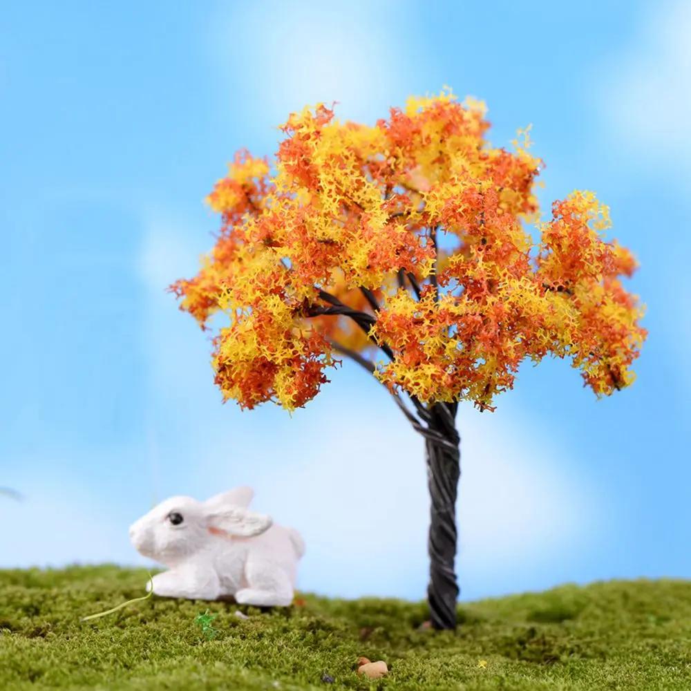 Mini Simulation Sakura Trees Kawaii Micro Figurines Landscape for Garden Kawaii Cherry Desk Ornaments Hosehold Desk Decors