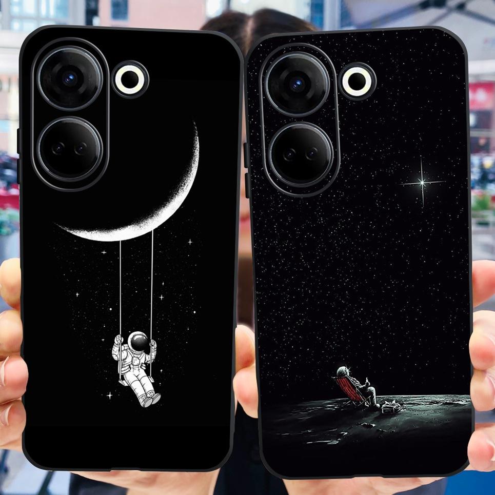For Tecno Camon 20 Pro 4G 5G Case Cute Cat Cartoon Love Heart Liquid Silicone Shell For Tecno Camon 20 Premier Camon20 4G Funda