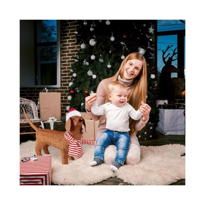 Weihnachtsbeleuchtung Dackel Weihnachtsglänzende Dekorationen Dackel Weihnachtsdekorationen