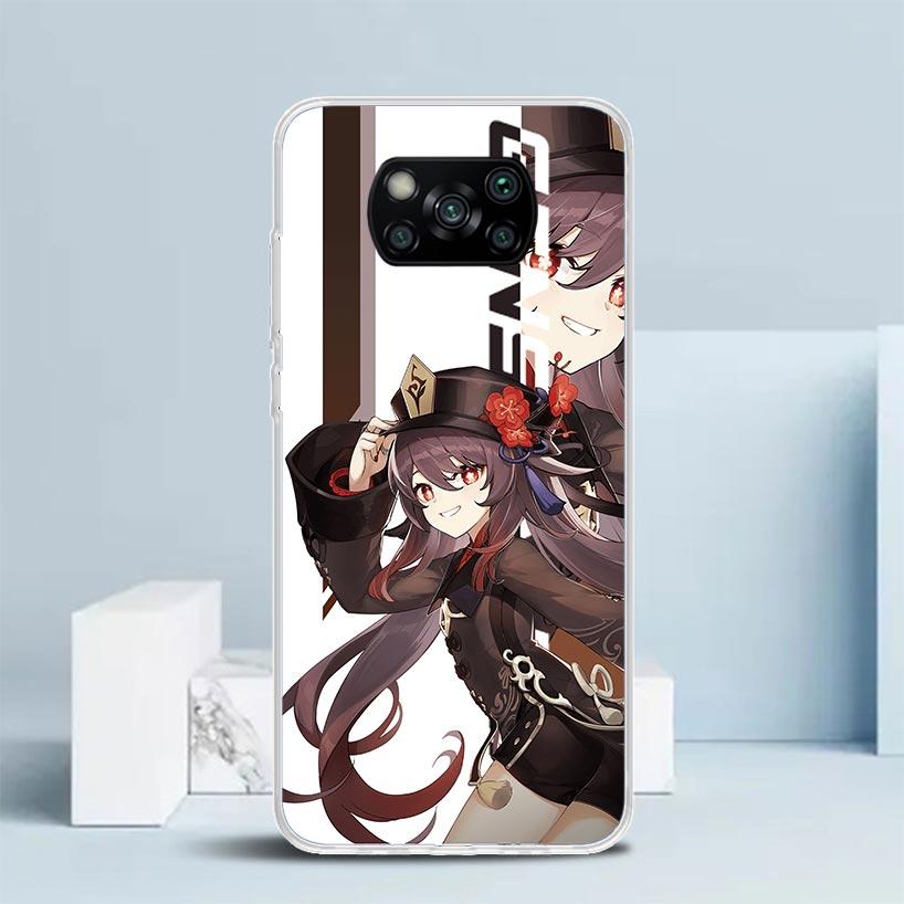 Coque de téléphone Anime Genshin Impact Pour Xiaomi Poco F7 Ultra X5 X6 X7 Pro M7 Redmi 15C 15 13C 13 12C 12 10C 10 10A 9 9C 9A 9T Housse