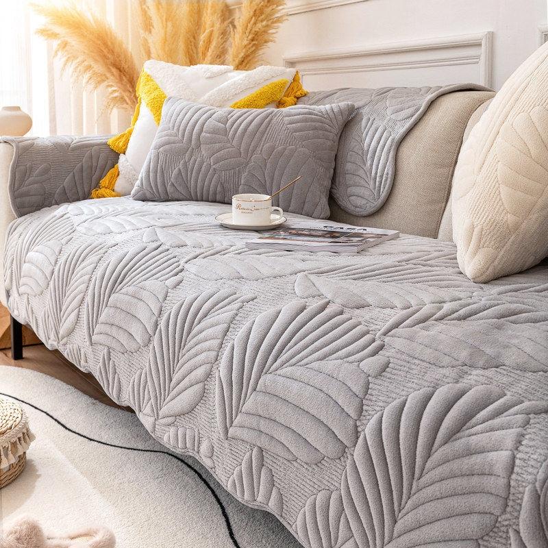 1pc Non-slip Sofa Towel Dog Pet Cushion Winter Thicken Plush Corner Sofa Cover Sectional Chaise Longue Couch Mat Multi-size