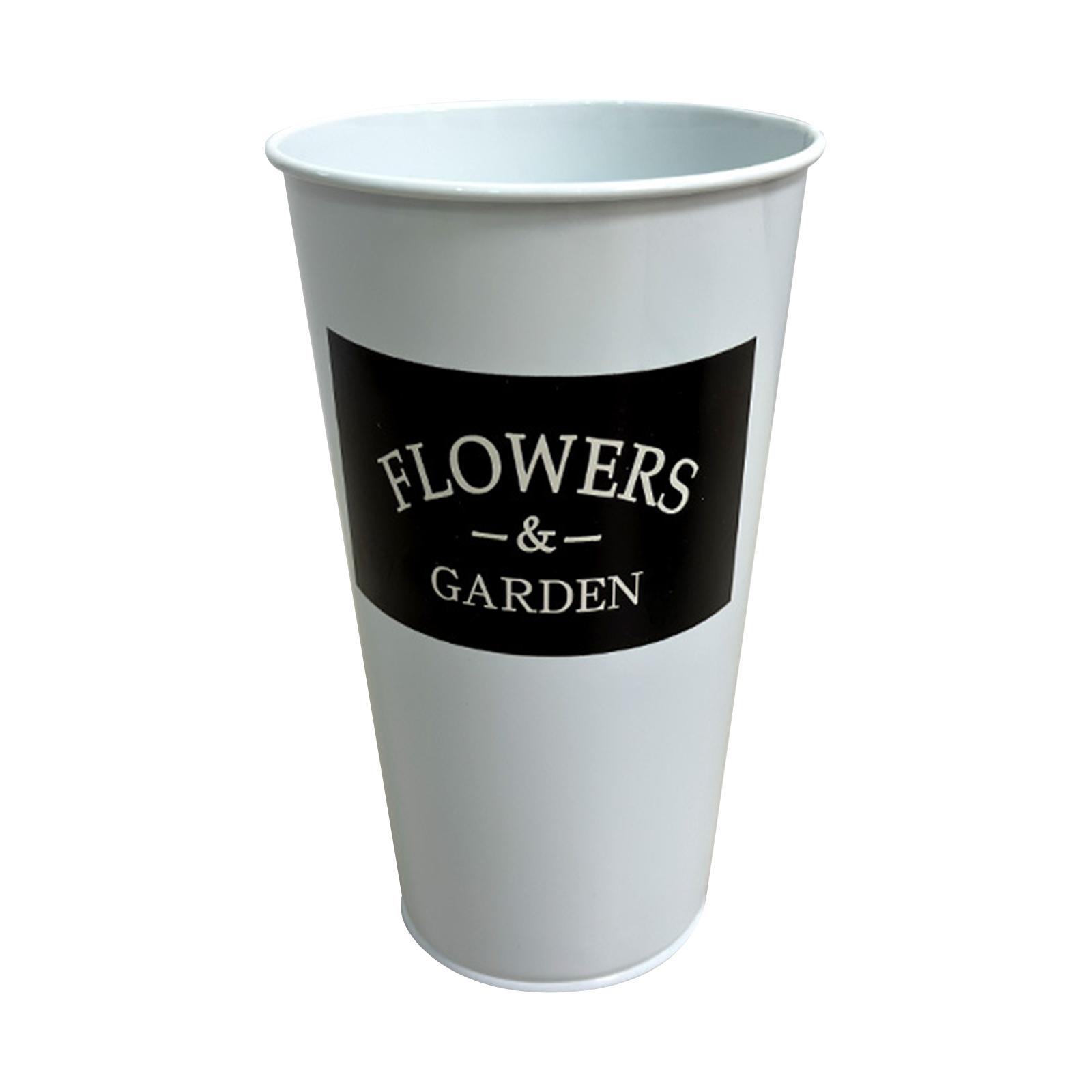 Цветочные ведра, 7,8-дюймовые оцинкованные металлические вазы для цветов, Ведро для цветов, Вазы для свадьбы, Сад на балконе, Декор для дома One Size