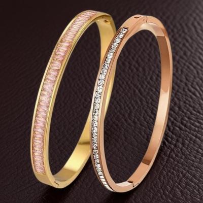 High-End Titanium Steel Starry Diamond Bracelet for Girls - Light Luxury, Colorfast, Full Diamond Inlay
