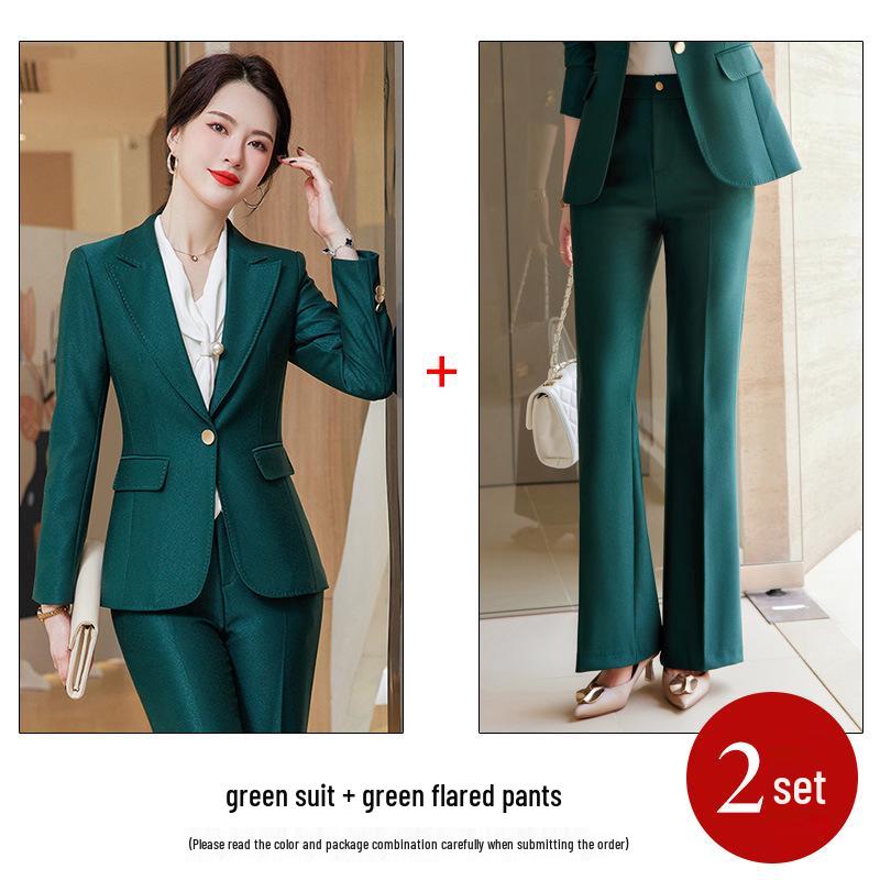 Conjunto de Traje Rojo para Mujer - Otoño/Invierno 2023 Estilo Profesional