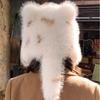 Faux Raccoon Fur Hat For Women Winter Northeast Ear Protection Thickened Warm Lei Feng Hat Fluffy Fur Cap Fashion Bomber Hat