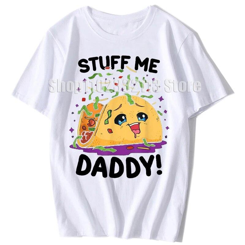 

Футболка Double Stuff Me Daddy, новомодный сэндвич-бисквит, топы с героями мультфильмов, забавная футболка Dirty Pun Stuff Me Daddy, подарок для женщин, футболка 3XL
