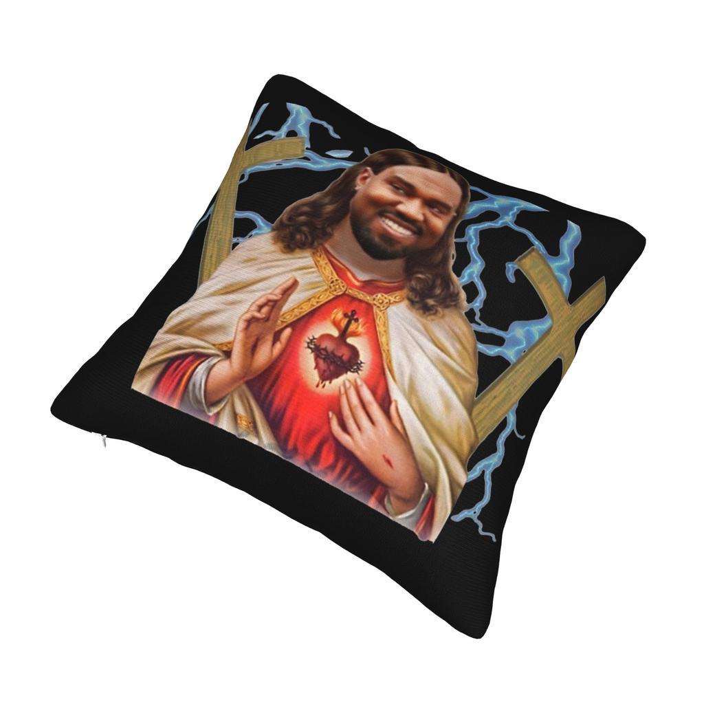 Kanye Jesus Funny Meme Pillowcase Soft Polyester Cushion Cover Decor Pillow Case Cover Seat Square 18''