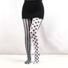 Multicolor Patterned Footed Tights for Women Printed Pantyhose Stockings for Dress Skirt Layering In Spring Fall Office and Daily Wear