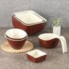 Melamine Restaurant Tableware: Slanted Seasoning & Dipping Bowl for Hot Pot.