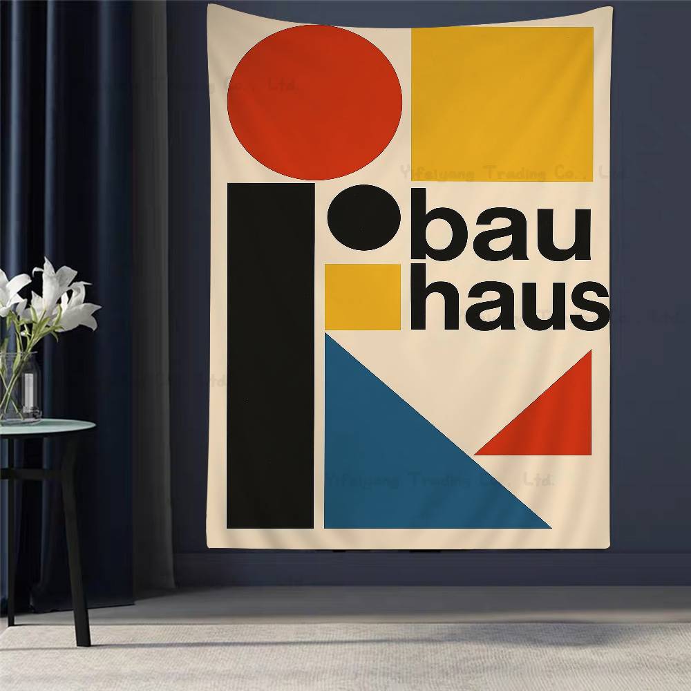 Colorful Bauhaus Exhibition Geometric Cartoon Tapestry Bohemian Wall Tapestries Mandala Wall Hanging Sheets